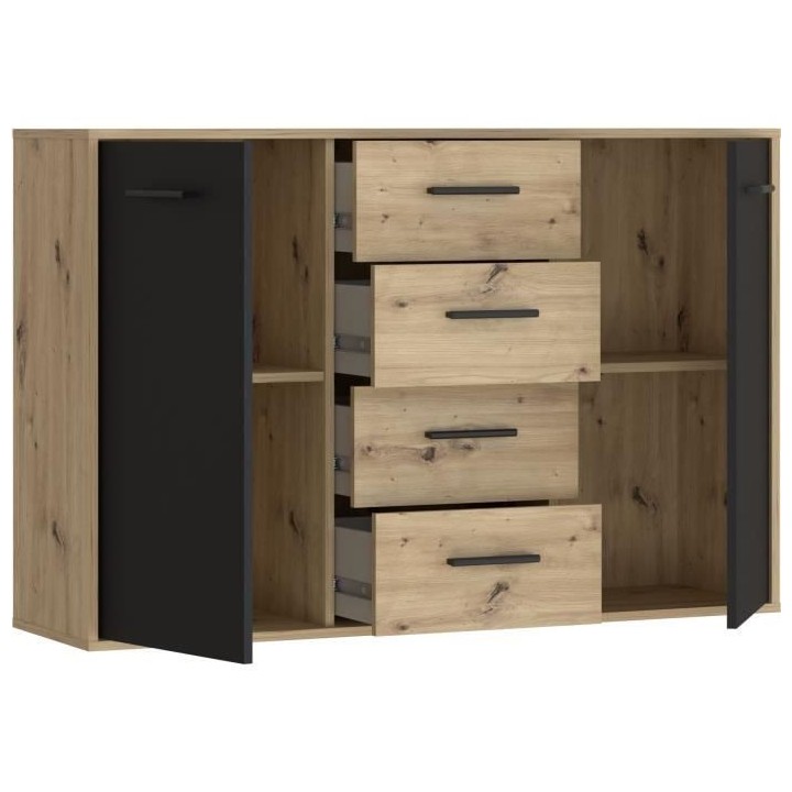 Buffet PILVI - Style contemporain - Particules mélaminé - Décor Che