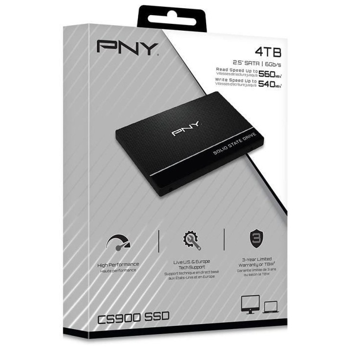 PNY - Disque SSD Interne - CS900 - 4To - 2,5