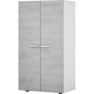 Meuble d'entrée - meuble a chaussure - 2 portes - décor effet béton