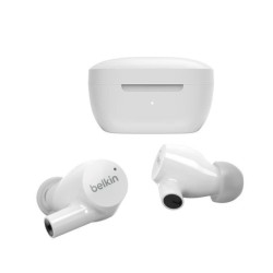 BELKIN SOUNDFORM™ Rise - Écouteurs sans fil True Wireless avec étui de recharge sans fil - 7h autonomie - IPX5 - Portée 10m