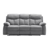 Canapé relax manuel - BELEM - Tissu gris - L 204 x P 94 x H 101 cm