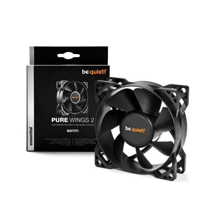 Be Quiet Ventilateur de boîtier PURE WINGS 2 - 80mm