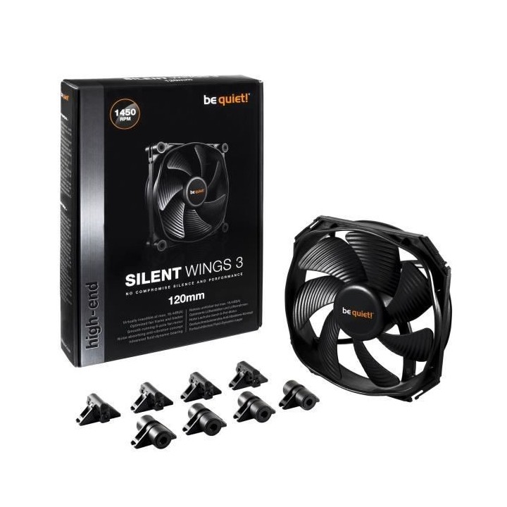Be Quiet Ventilateur de boîtier SILENT WINGS 3 - 120mm