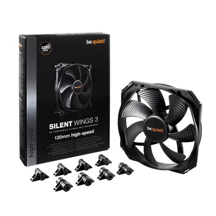 Be Quiet Ventilateur de boîtier SILENT WINGS 3 - 120mm - High-Speed