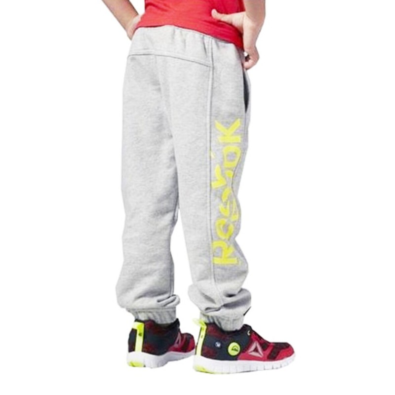 Pantalon de Sport pour Enfant Reebok B ES BL Pant Gris Jaune