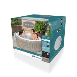 Spa gonflable BESTWAY - Lay-Z-Spa Madrid - 180 x 66 cm - 2 a 4 places - Rond (Inclus : couverture, cartouche et diffuseur)