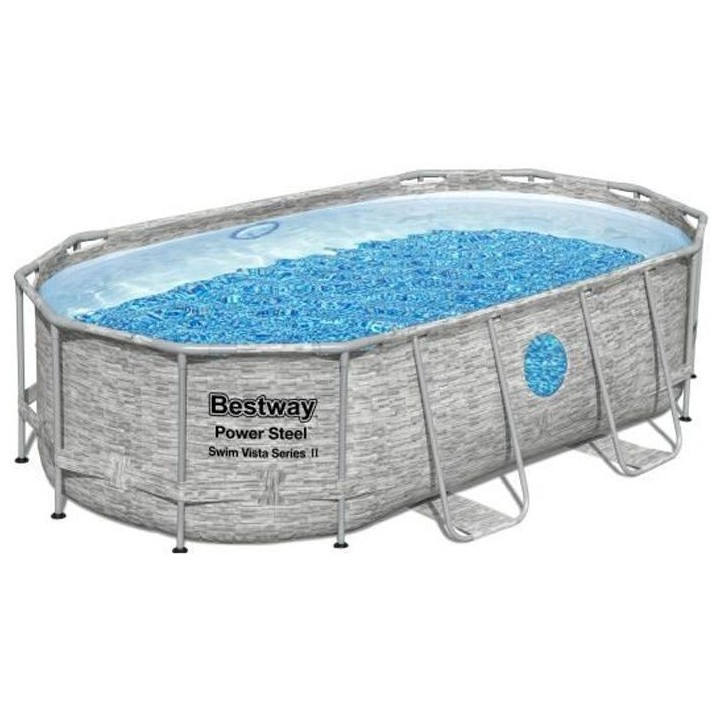 Kit Piscine hors sol BESTWAY Power Steel™- 427 x 250 x 100 cm - Oval