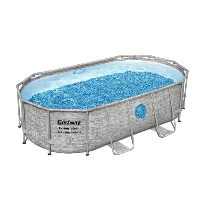 Kit Piscine hors sol BESTWAY Power Steel™- 427 x 250 x 100 cm - Oval