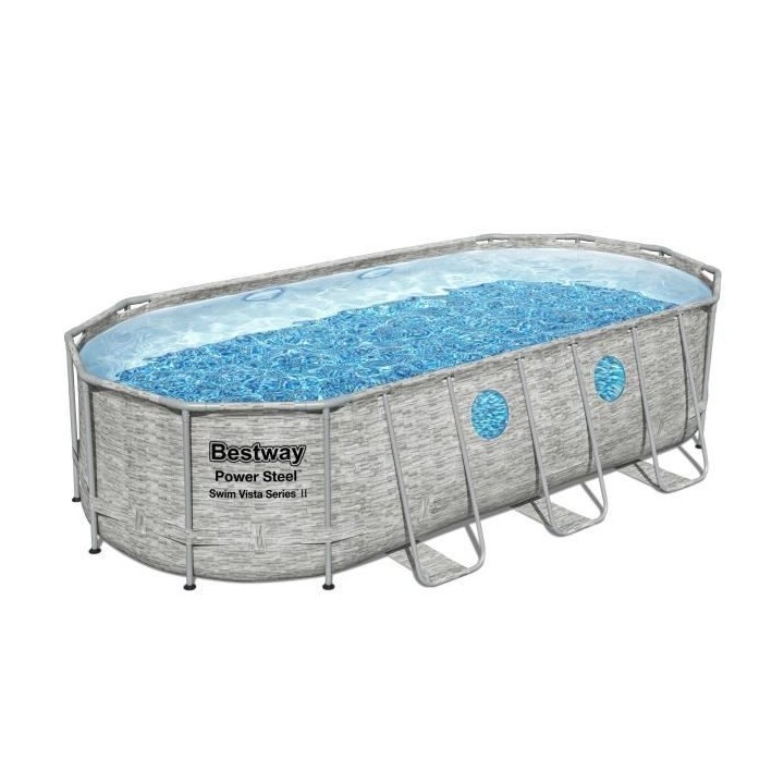 Kit Piscine hors sol - BESTWAY - Power Steel - 549 x 274 x 122 cm - Ov