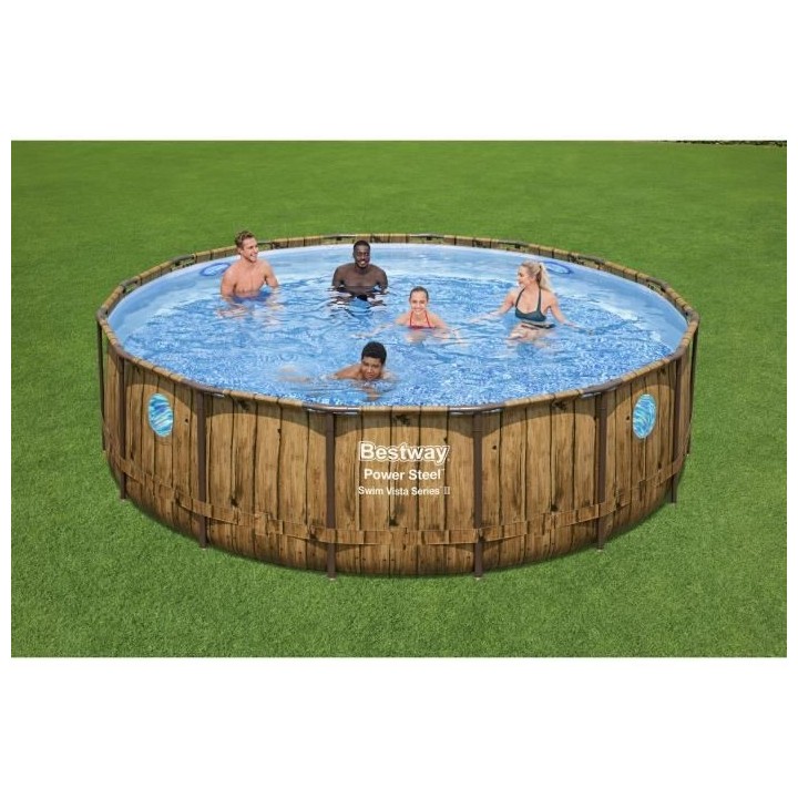 Kit Piscine hors sol BESTWAY - Power Steel™- 488 x 122 cm - Ronde (L