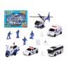 Set Voitures de Police et Accessoires Blanc (13 pcs)