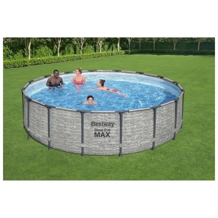 Kit Piscine hors sol tubulaire BESTWAY - Steel Pro Max™ - 488 x 122