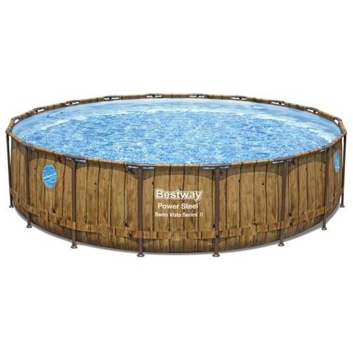 Kit Piscine hors sol BESTWAY Power Steel™- 549 x 122 cm - Ronde (Liv