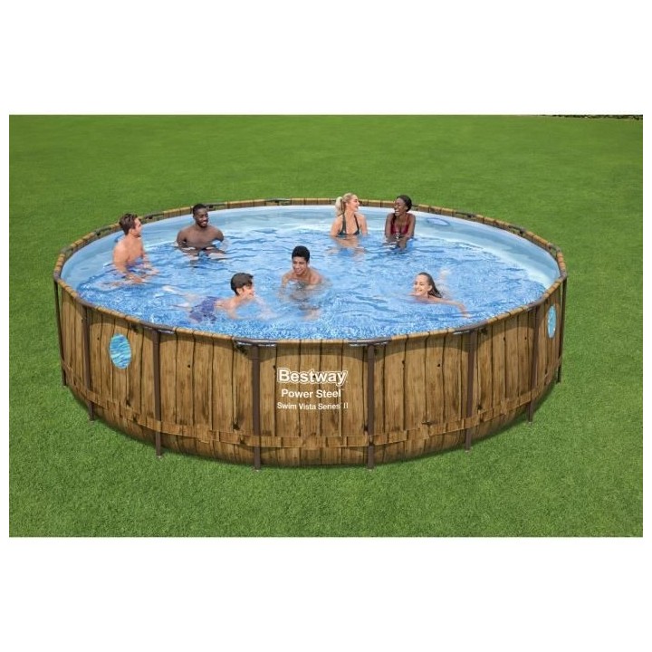 Kit Piscine hors sol BESTWAY Power Steel™- 549 x 122 cm - Ronde (Liv