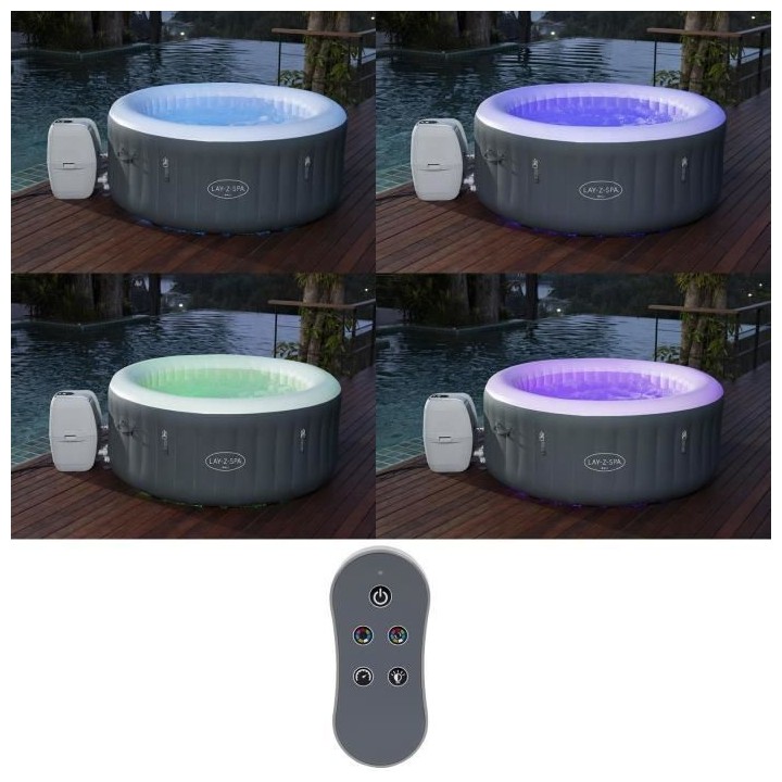 Spa gonflable BESTWAY - Lay-Z-Spa Bali - 180 x 66 cm - 2 a 4 places -