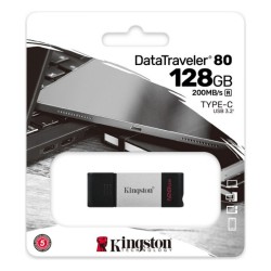 Pendrive Kingston DT80/128GB 128 GB USB-C Noir 128 GB