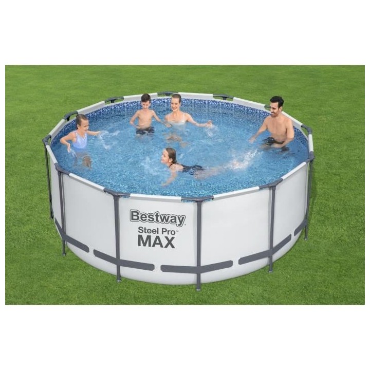 Kit Piscine hors sol tubulaire BESTWAY Steel Pro Max - 366 x 122 cm -