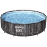 Kit Piscine hors sol tubulaire BESTWAY Steel Pro Max™ - 427 x 107 cm - Ronde (Livrée avec pompe de filtration, échelle)