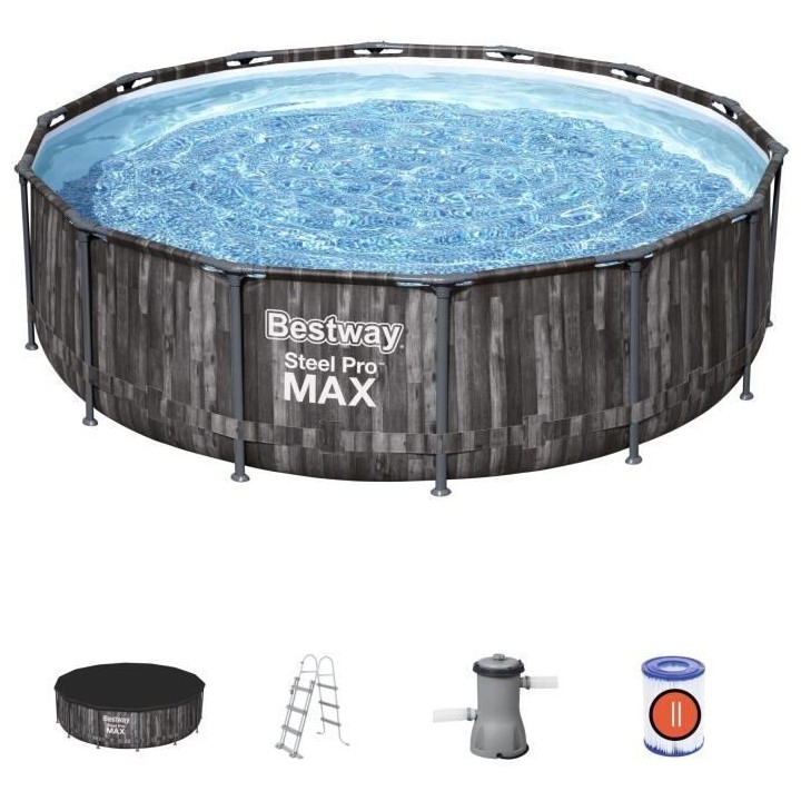 Kit Piscine hors sol tubulaire BESTWAY Steel Pro Max™ - 427 x 107 cm