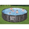 Kit Piscine hors sol tubulaire BESTWAY Steel Pro Max™ - 427 x 107 cm - Ronde (Livrée avec pompe de filtration, échelle)