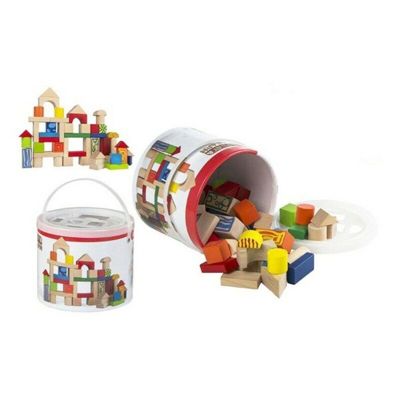 Boîte avec blocs de construction Colorbaby (50 pcs)