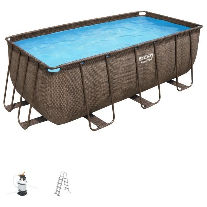 Kit Piscine hors sol tubulaire BESTWAY - Power Steel™- 412 x 201 x 1