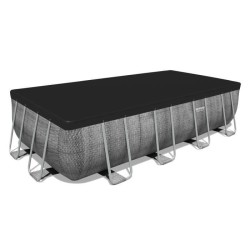 Kit Piscine hors sol tubulaire BESTWAY Power Steel™- 488 x 244 x 122 cm - Rectangulaire (Avec échelle, bâche, épurateur a c