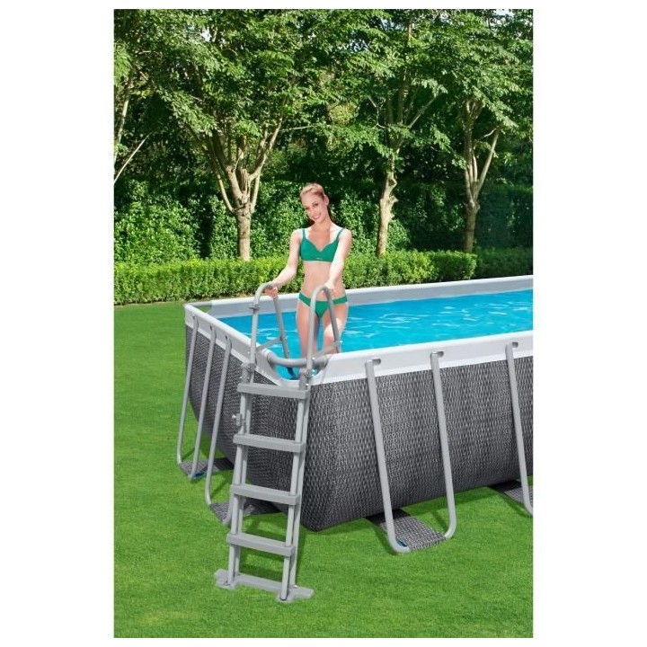 Kit Piscine hors sol tubulaire BESTWAY Power Steel™- 488 x 244 x 122