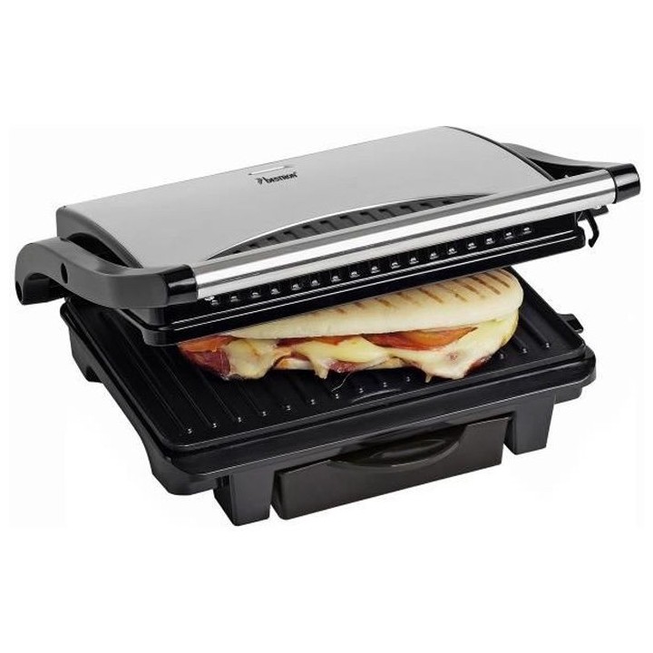Bestron Gril a panini ASW113S 1000 W Argenté