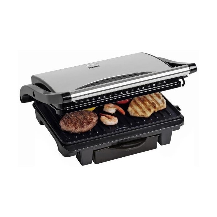 Bestron Gril a panini ASW113S 1000 W Argenté