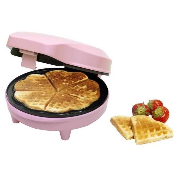 Bestron Gaufrier 700 W Rose ASW217
