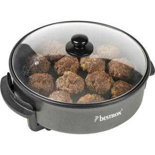 Bestron Poele électrique multifonctions antiadhésive, 1500 W, Noir