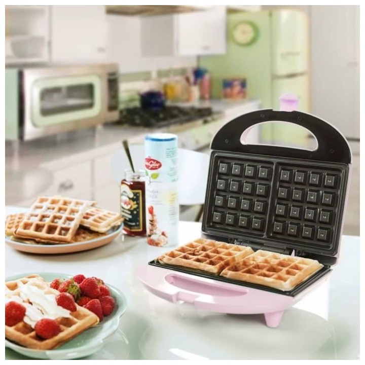 BESTRON ASW401P - Gaufrier au design rétro pour des gaufres de Bruxel