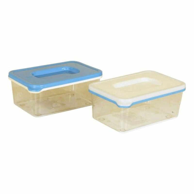 Boîte à repas rectangulaire avec couvercle Plastique (0,4 l) (13 x 8,5 x 5,5 cm)