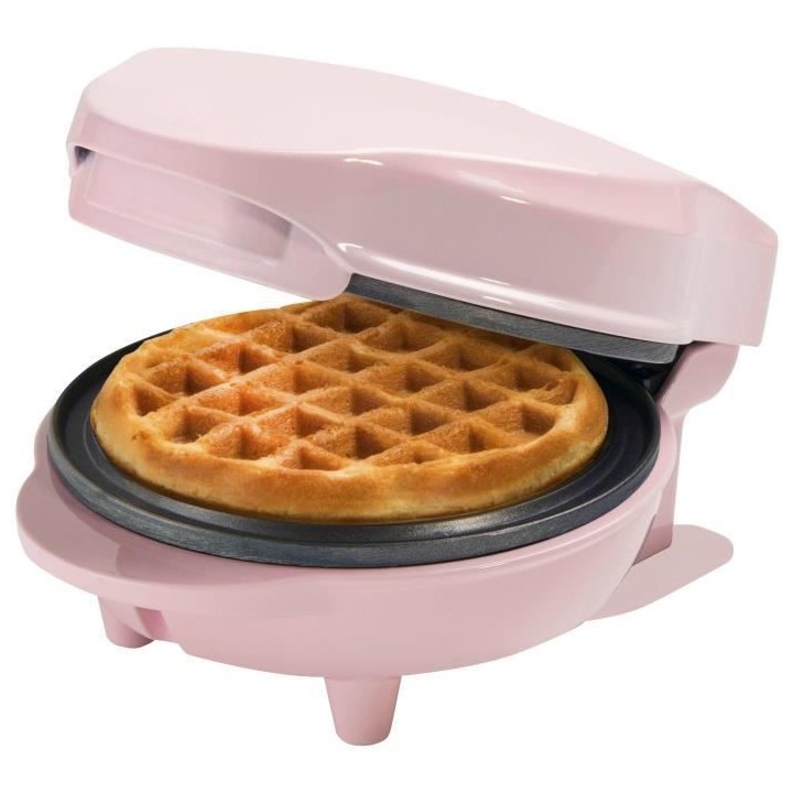 Bestron Mini gaufrier pour gaufres classiques, Petit gaufrier avec rev