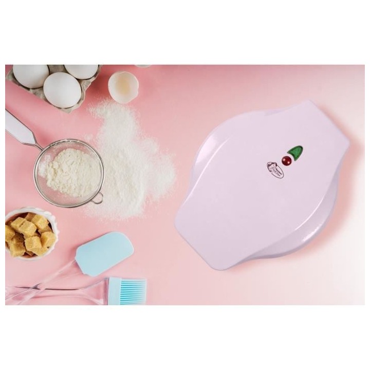 Bestron Mini gaufrier pour gaufres classiques, Petit gaufrier avec rev