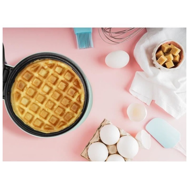 Bestron Mini gaufrier pour gaufres classiques, Petit gaufrier avec rev