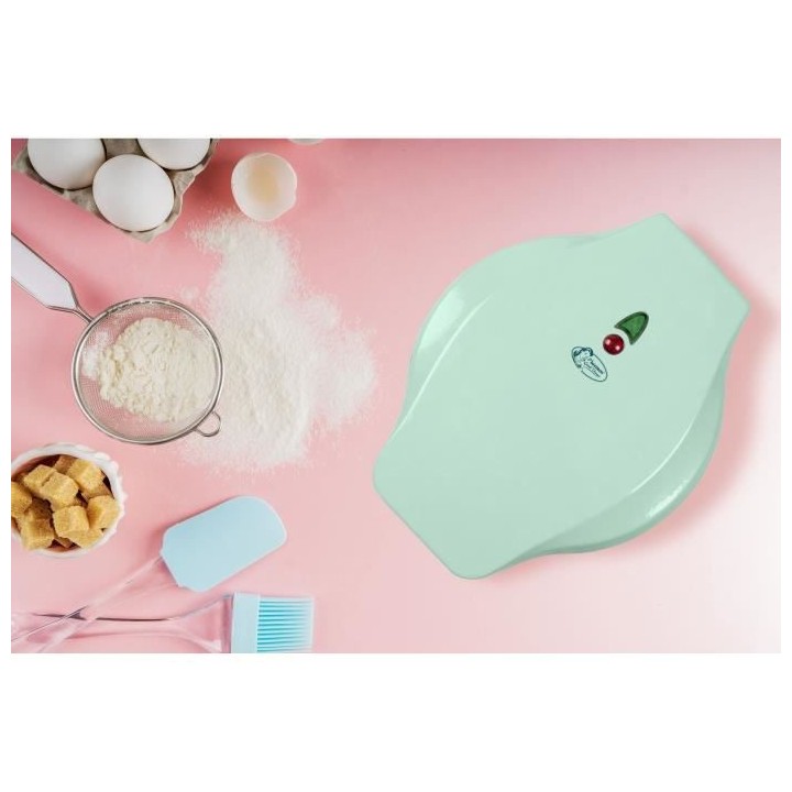 Bestron Mini gaufrier pour gaufres classiques, Petit gaufrier avec rev