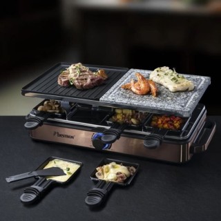 Bestron Appareil a raclette-grill Raclette électrique jusqu'a 8 perso