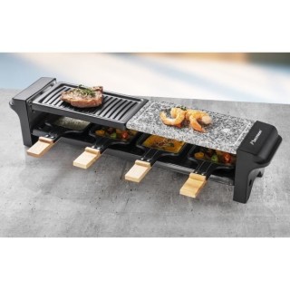 Bestron Appareil a raclette pour 4 personnes, barbecue de table élect