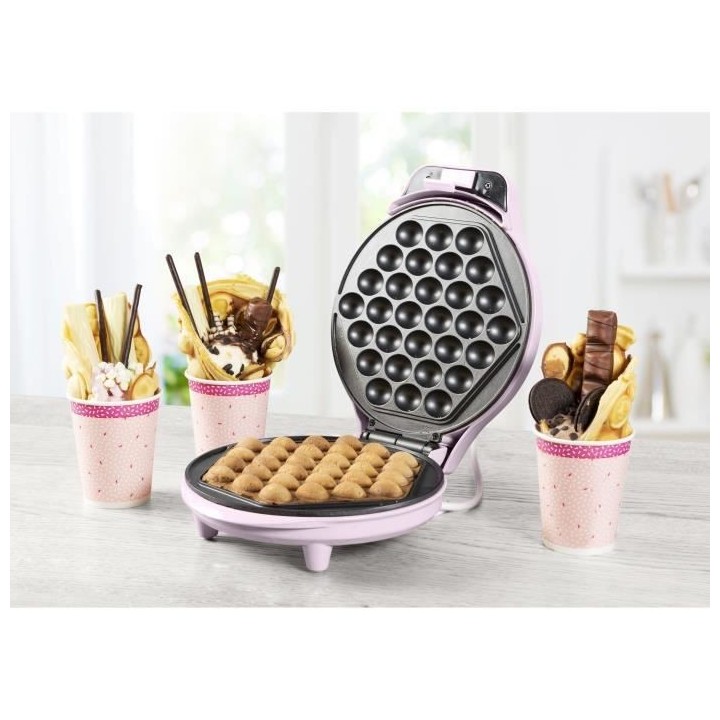 Bestron Gaufrier a boules, Gaufrier pour gaufres a remplir de glace, d