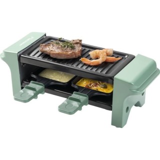 Bestron Appareil a raclette, Mini Grill pour 1 a 2 personnes, avec 2 p