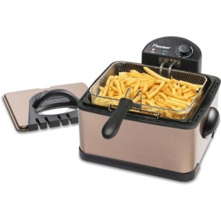 Bestron Friteuse a huile XL avec 3 paniers a friture, Inclut la techno
