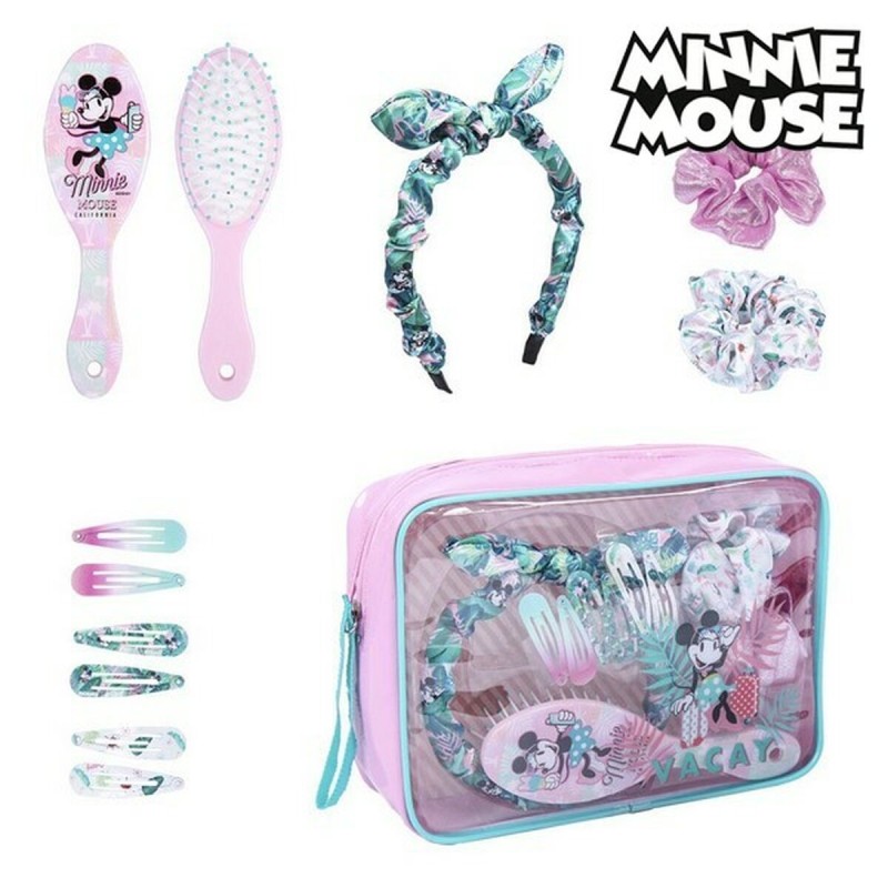 Trousse de Toilette avec Accessoires Minnie Mouse (10 pcs)