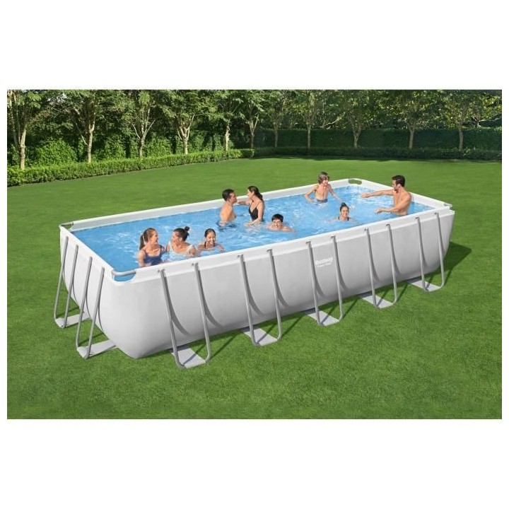 Kit Piscine hors sol tubulaire BESTWAY Power Steel - 640 x 274 x 132 c
