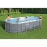 Kit Piscine hors sol tubulaire BESTWAY Power Steel™- 549 x 274 x 122 cm - Ovale (Avec filtre a cartouche, échelle, bâche, di