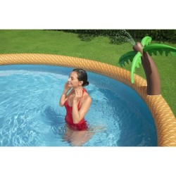 Kit Piscine hors sol autoportante BESTWAY - Fast Set - 457 x 84 cm - Ronde (Livrée avec une pompe de filtration et une échelle