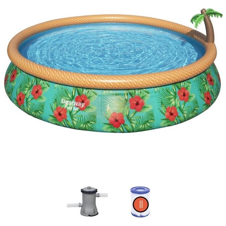 Kit Piscine hors sol autoportante BESTWAY - Fast Set - 457 x 84 cm - R