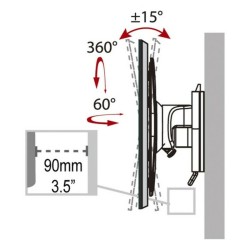 Support de TV Haeger Tilt & Swivel 17" - 37"