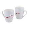 Lot de tasses Pierre Cardin Crayon Ondes Porcelaine Blanc (2 uds)